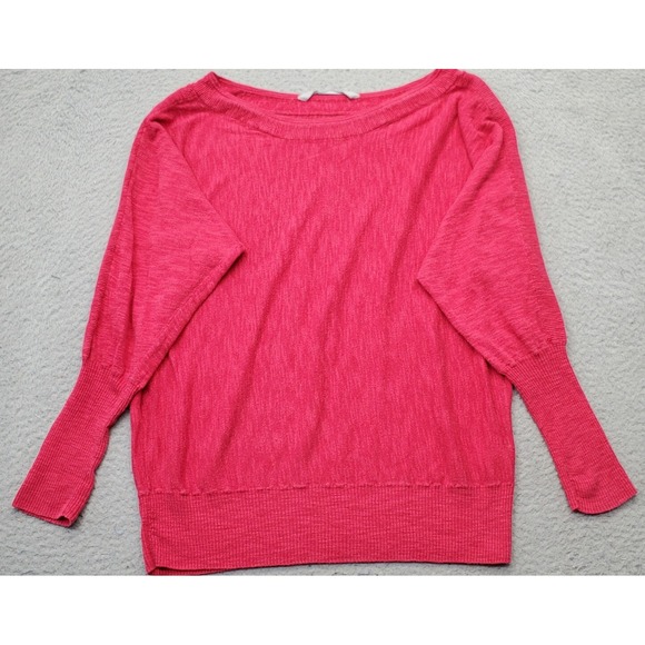 Athleta Sweaters - Athleta Pullover Sweater Women's Medium Pink Boat Neck Ribbed Cuffs Long Sleeves